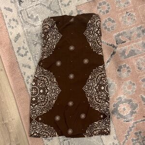 Abercrombie & Fitch Brown and Cream Mini Dress